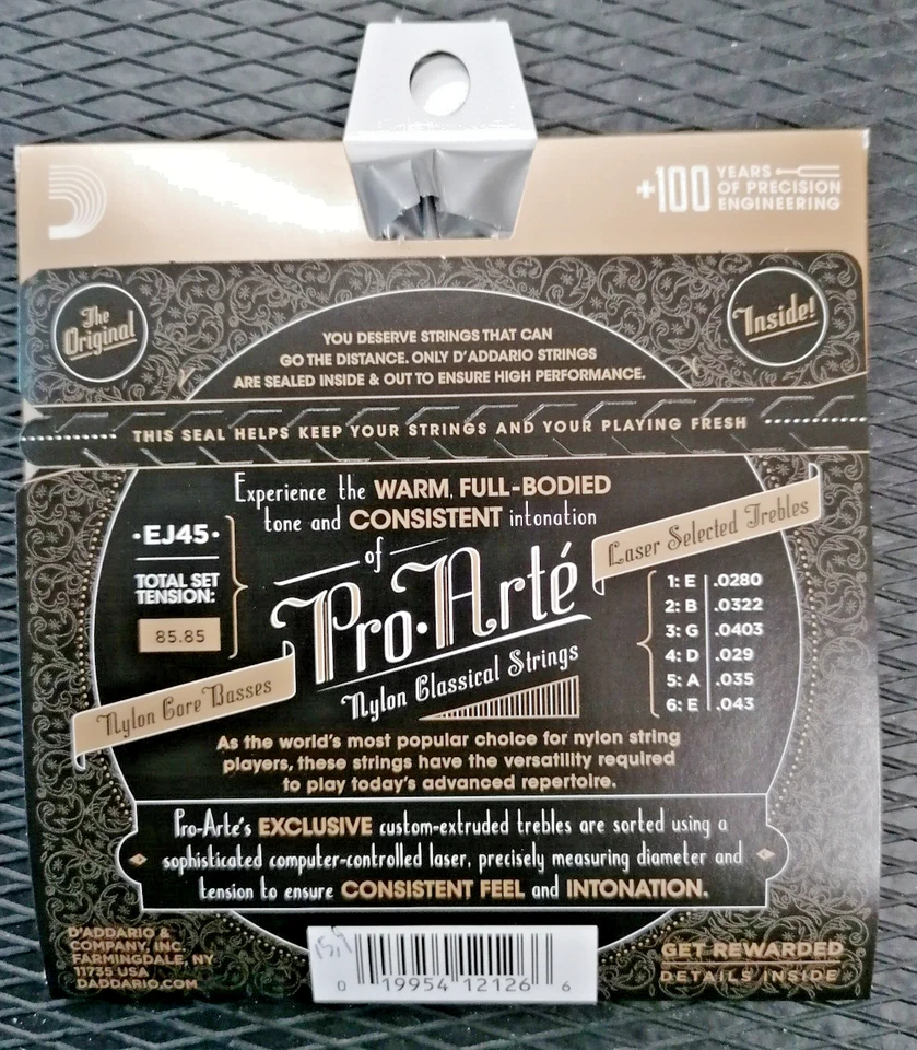 D'Addario Pro Arte Muta set 6 Corde Chitarra Classica Tensione Normale 28 - 43 - Immagine 4 di 4