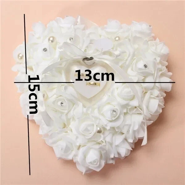 Nuevo Anillo Caja Regalo San Valentín Romántico Flores Rosa Forma Corazón Estuche Boda Foto 2 de 4