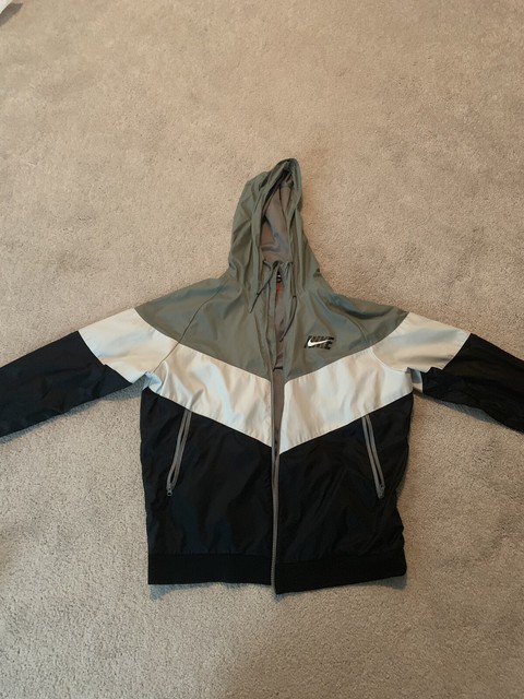 lime green and black nike jacket