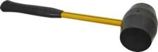 NUPLA 13120 2 Lb Head Rubber Mallet 16-1/2" OAL, 16-1/4" Long Fiberglass Handle