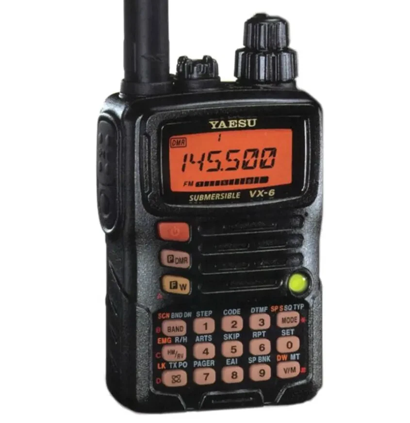 Walkie Talkie Yaesu VX6R HF VHF UHF Receiver Noise Reduction HAM FM Transceiver - Image 2 of 4