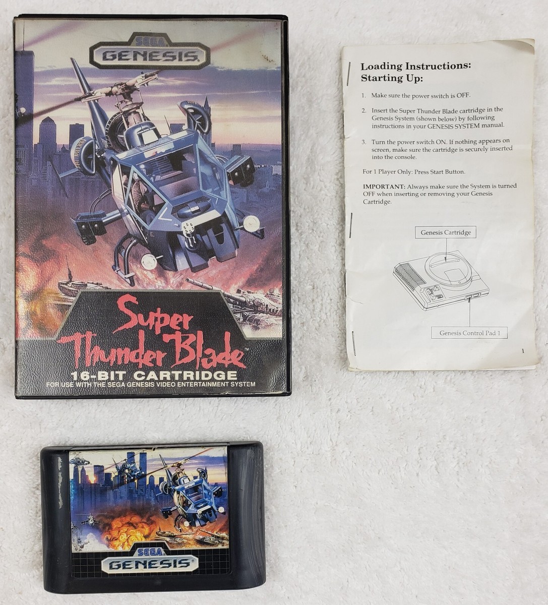 Super Thunder Blade (Sega Genesis, 1989) COMPLETE 10086011012 | eBay