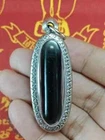 LEKLAI KAEW BLACK CAPSULE MOON CAVE REAL HOLY WEALTH LUCKY PENDANT THAI AMULET 1