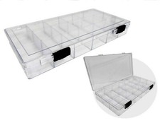 Hawk TJ8718 18 Compartment Plastic Storage Box   Beads, Crafts, Small Parts