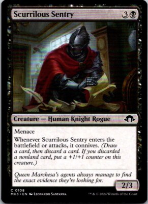 Magic the Gathering Scurrilous Sentry Modern Horizons 3 MTG Free Shipping