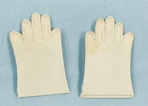 Vogue Ginny weiße Handschuhe Vinyl 50er Jahre ohne Puppe - Bild 4 von 4