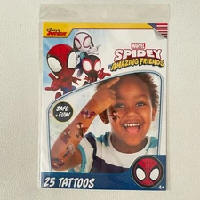 Marvel Spider-Man Tattoos Temporary Spidey and Friends New Licensed Venom Disney