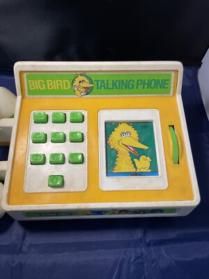 Vintage 1982 BIG BIRD Talking Phone Sesame Street Muppets Inc BX-P
