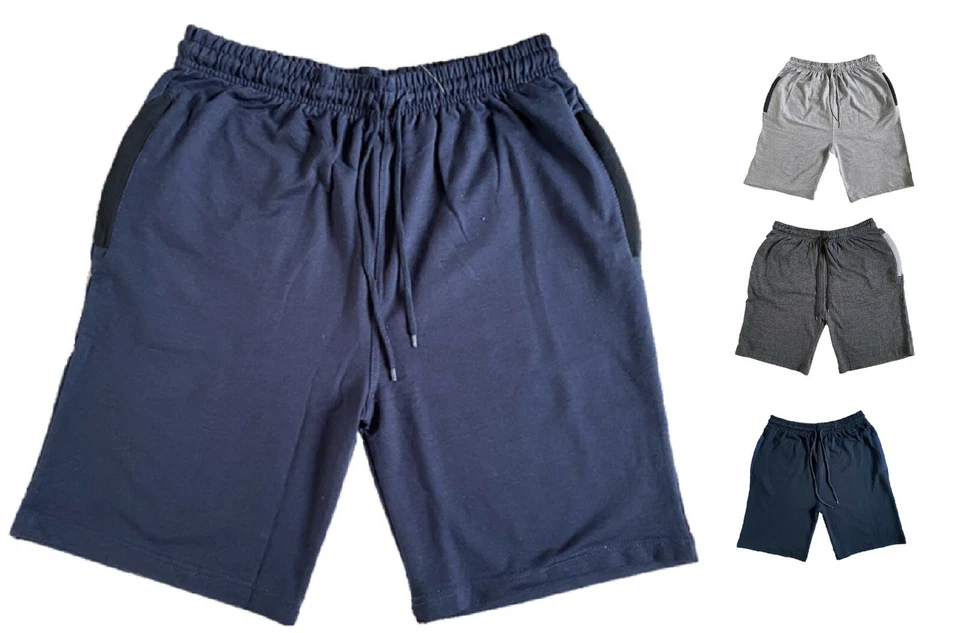 Uomo Taglie Forti Grande Pile Coulisse Cravatta Pantaloncini con Tasche S -5XL - Immagine 2 di 2