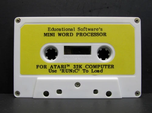 MINI WORD PROCESSOR, Atari 400/800, Cassette, Educational Software's, 1981