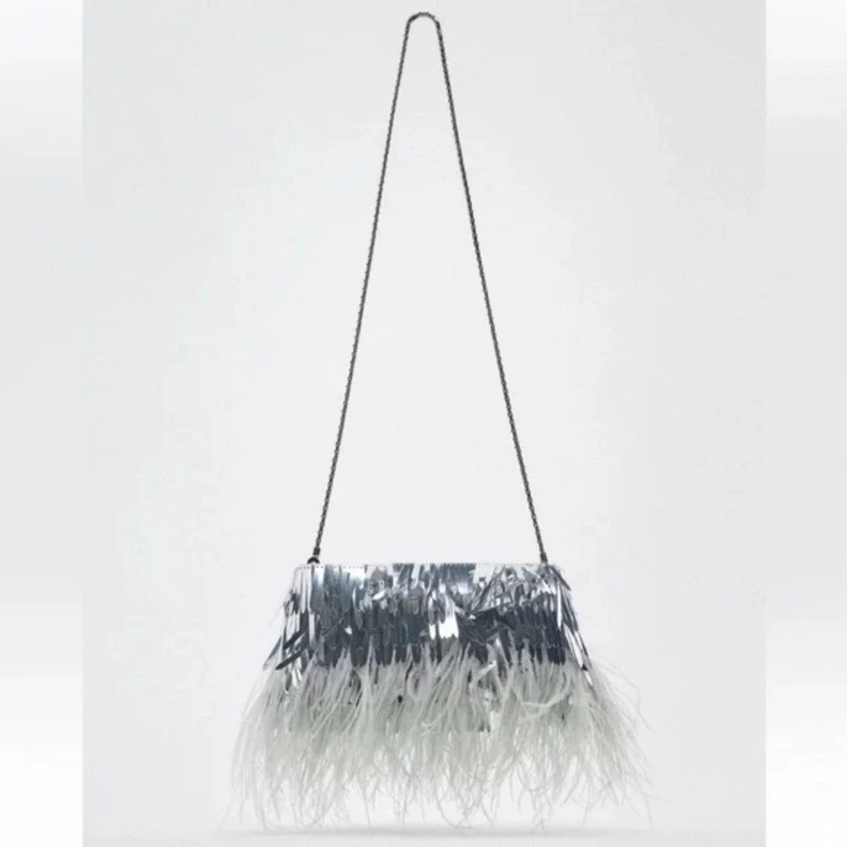 Zara feather bag clearance