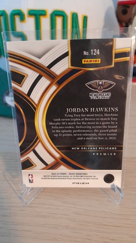 2023-24 Panini Select Basketball Jordan Hawkins Rookie Card Premier Flash Orange - Picture 2 of 2
