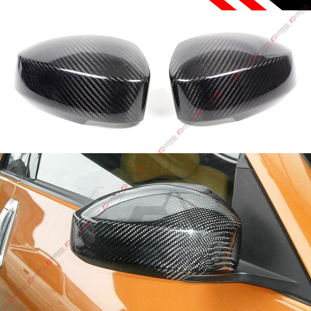 FOR 2003-2007 NISSAN 350Z Z33 REAL CARBON FIBER SIDE MIRROR COVERS
