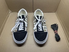 VANS Old Skool LowTop Jaguar Black Suede Canvas Sneakers Men Size 9.5