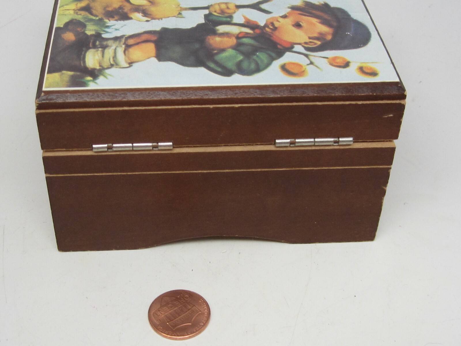 M.J.Hummel MUSIC BOX WOODEN WITH LITTLE Shepard BOY&LAMB MADE IN JAPAN ...