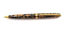 Vintage JEAN PIERRE LEPINE Ballpoint Pen Made in Paris France TORTISE SHELL Faux