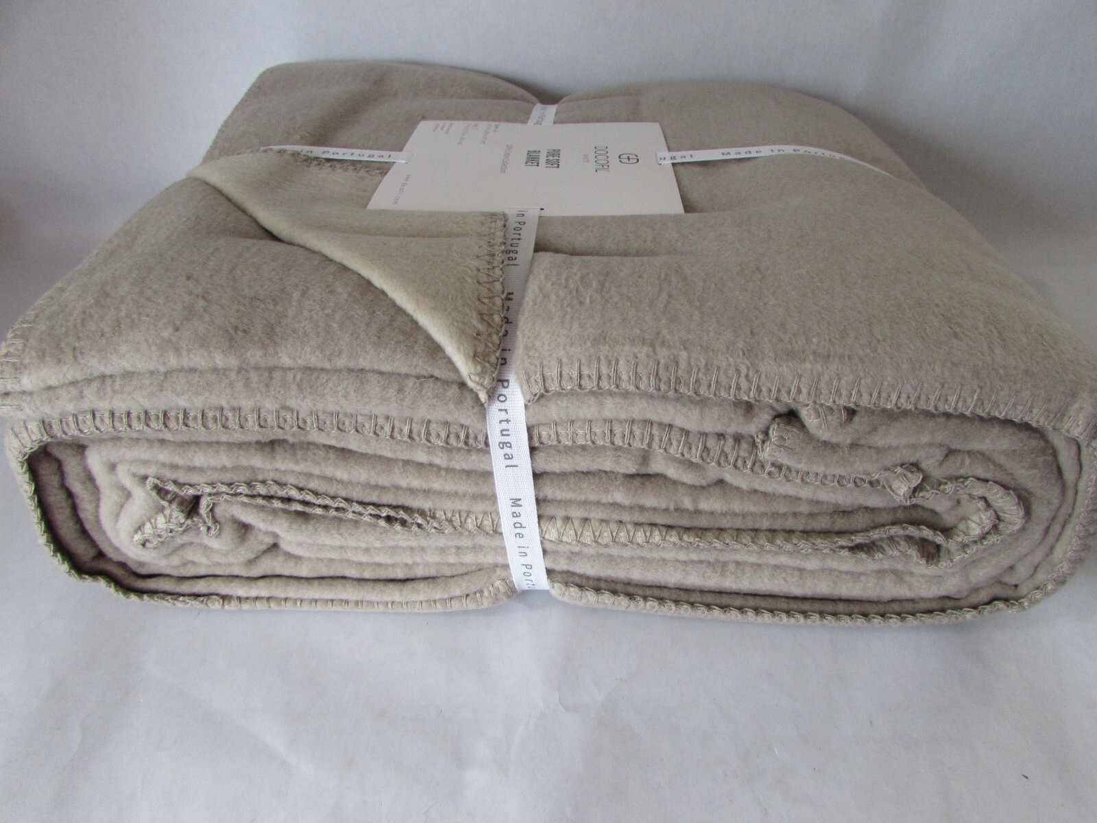 Docofil Brown Pure Soft Cotton Queen Bed Throw Blanket 90" x 90" Reversible