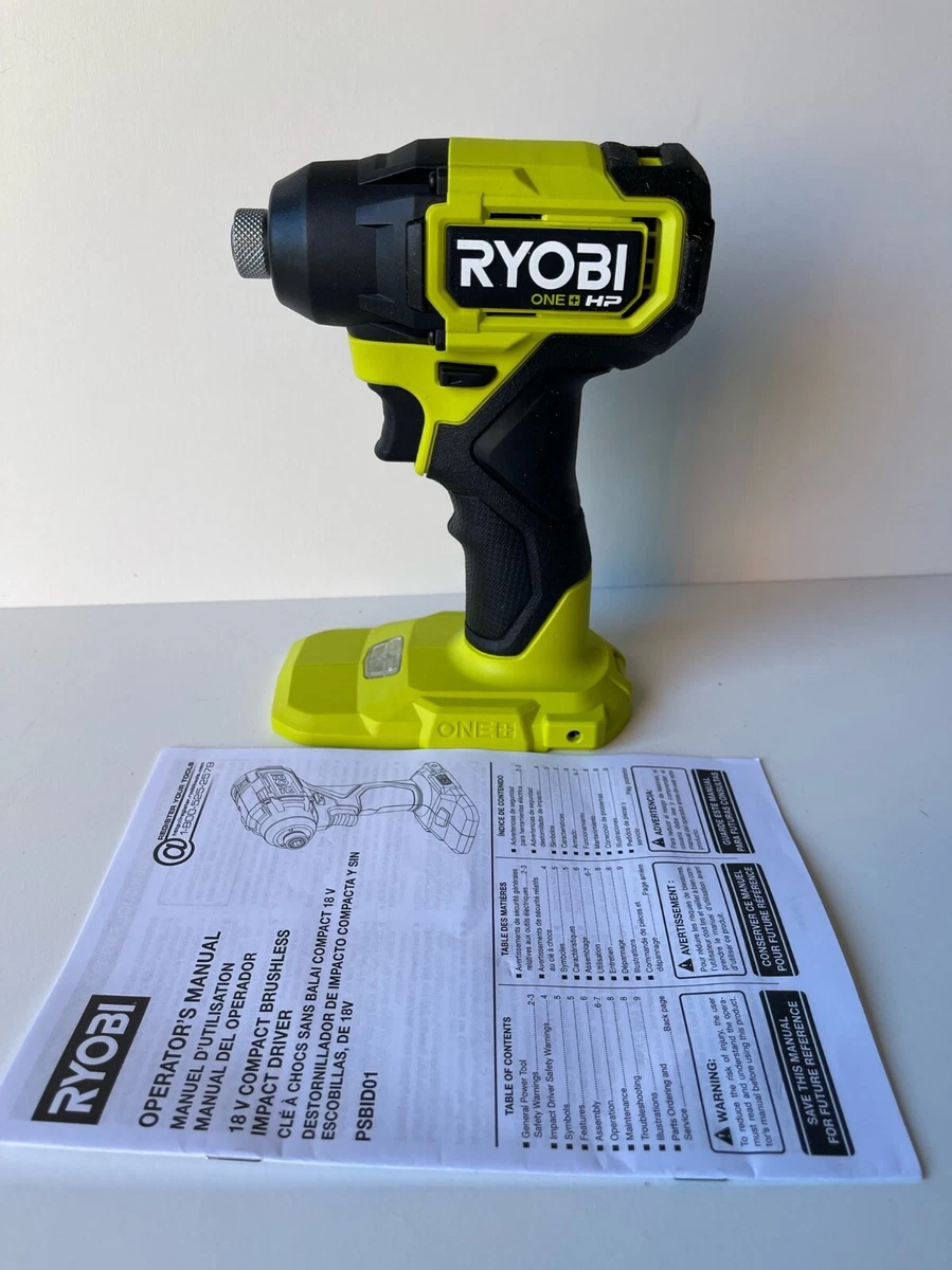 Ryobi ONE HP 18V Cordless Compact Brushless Impact Driver PSBID01