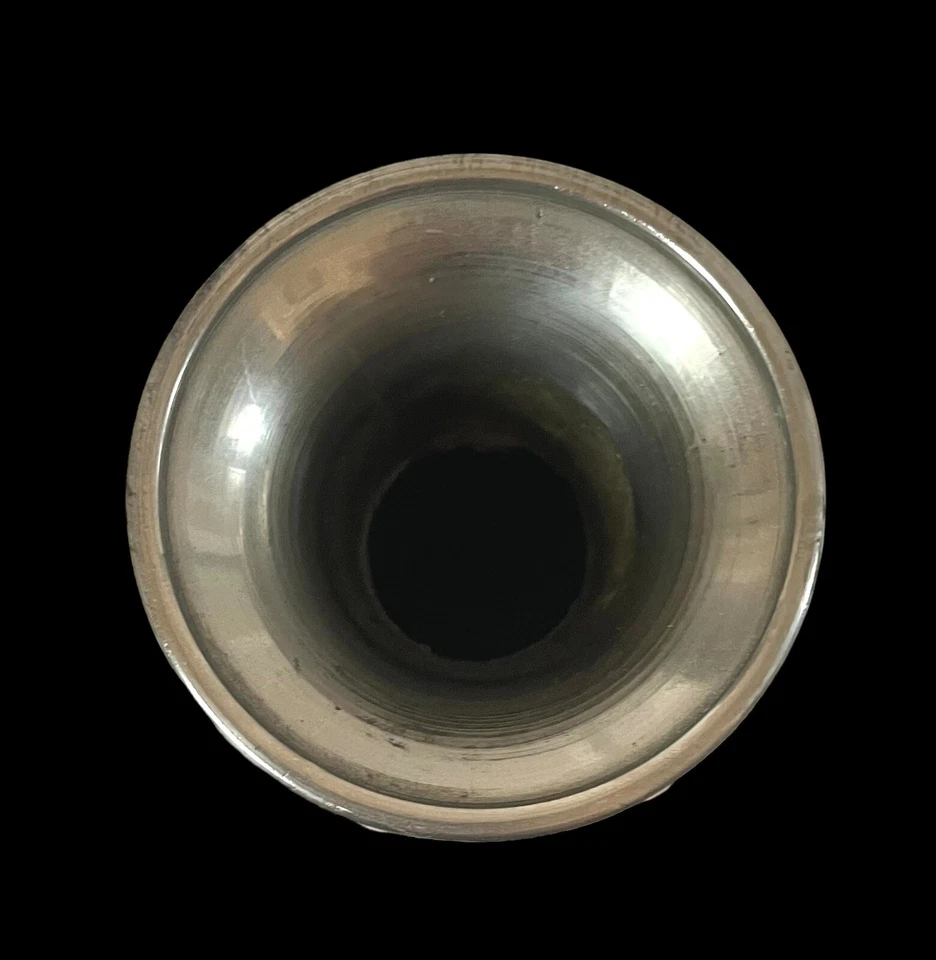 Vintage Silver Engraved/Embossed Floral Art Nouveau Vase. India. Signed - Image 4 of 4