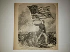 Fort Sumter Captain H.M. Bragg Flag 1865  1884 Civil War Sketch Print