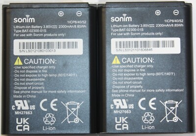 2x New Original Sonim Battery for Sonim XP3 Plus XP3900 - BAT-02300-01S