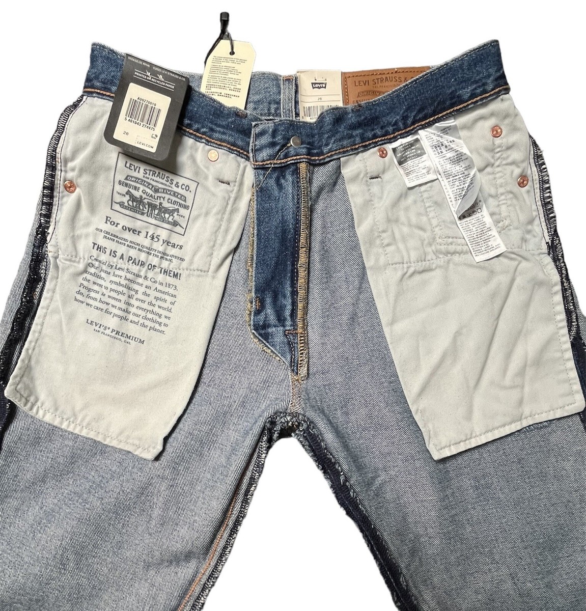 Levi's Premium 551Z Sz 28 Authentic Straight 1961 Destructed Jeans