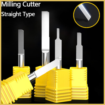 Single-Edge Straight Milling Cutter 63HRC CNC Carving Lathe End Mill Drill Bits