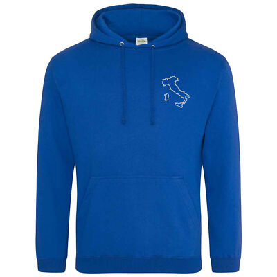 Shape of Italy Stickerei Unisex Hoodie Herren Damen Italian Italia Rugby Fan...