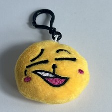 Emoji smiley happy tear keychain Plush Backpack Clip