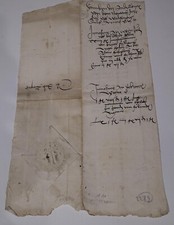 Manuscript invoice Triptis (Thuringia) 1516, about wine and beer