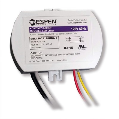 Espen LED Driver VEL12050120HDA-3 TRIAC Dimming Constant Current Max. 12W 500