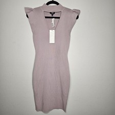 WOW Couture Womens Small Dust Gray Off Shoulder Bodycon BA Dress Cocktail Party