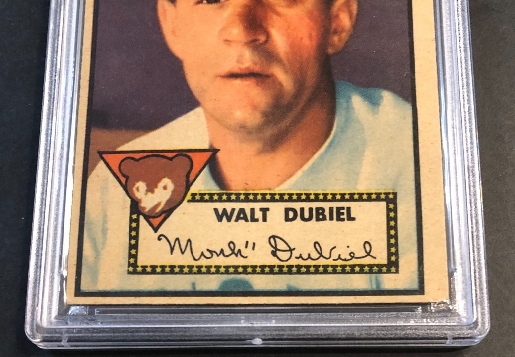 1952 Topps Walt Dubiel #164 GRAY BACK PSA 3.5 VG+!  Low Population and Very Rare view 6