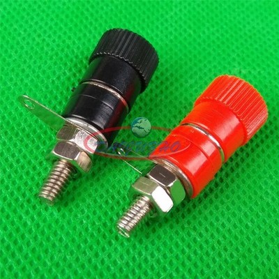 2PCS Small speaker Audio Cable Binding Posts Insulated Banana Plug *mp