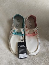 Rare Retired Hey Dude Women's Wendy Doodle Star White Size 7 US