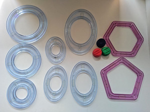 Creative Memories Templates & Blades - Circles Ovals Hexagon Pentagon