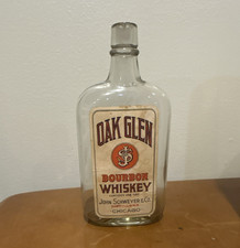 Oak Glen Bourbon Whiskey Clear Pint Liquor Bo...