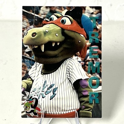 Vtg 1999 Rancho Cucamonga Quakes  Signed Tremor Mascot Baseball Card - 2 Autos