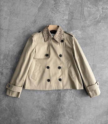 NWT COACH Women s Khaki windbreaker  signature  cotton