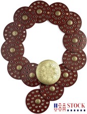 Western-Wide-Disc-Belt for Womens - Vintage Concho Leather Waist Belts Boho