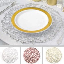 12 pcs 15 wide Round Metallic String Placemat...