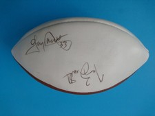 TIM BROWN & TONY DORSETT SIGNED FOOTBALL Spalding NFL Football Deflated Football
