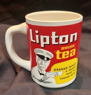 Vintage Lipton Brisk Tea Advertising Mug