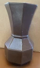 Vintage Rumrill Red Wing Pottery 7" Brown Vase 363 Yellow Interior