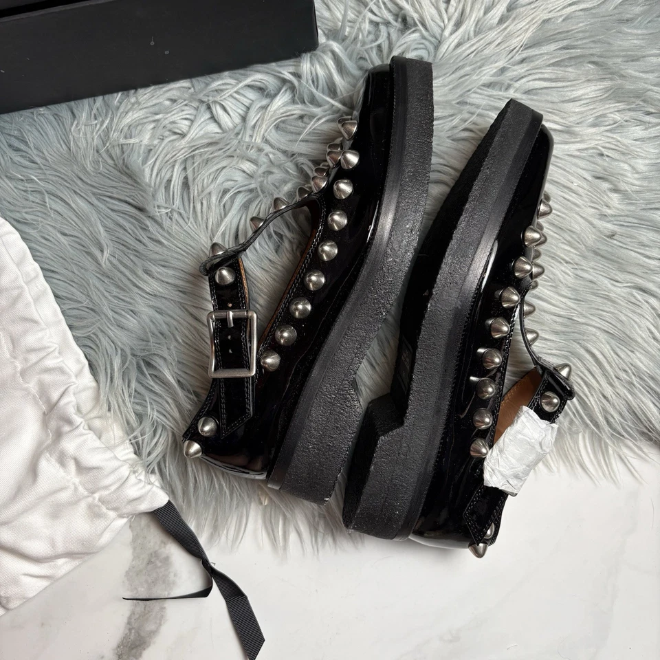 Marc Jacobs the Mary Jane mocasín con tachuelas plano en negro - 36 Foto 3 de 4