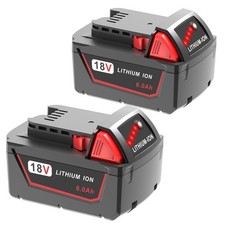 FORBETER 2pack 6.0Ah 18v Battery Replacement Milwaukee m18 Battery 48-11-1850