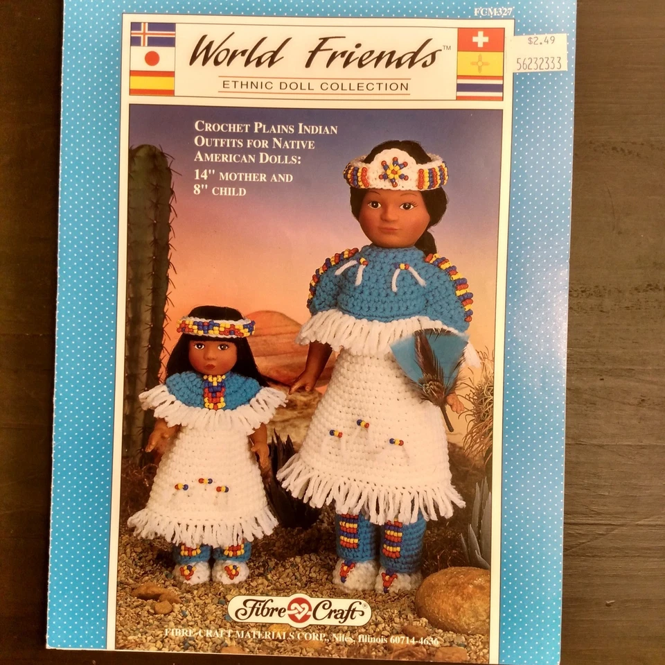 3 FIBRE CRAFT INDIAN PRINCESS Native/ Indigenous American Crochet Doll Patterns - Image 4 of 4