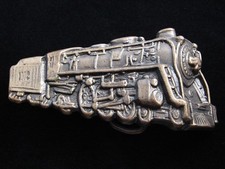 RF05162 NOS VINTAGE 1970s CUT-OUT  STEAM ENGINE TRAIN  RAILROAD BELT BUCKLE