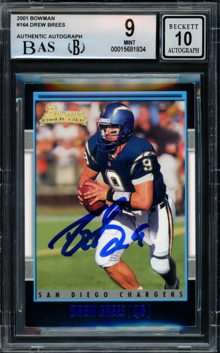 Drew Brees #164 2001 Bowman card