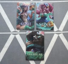 League of Legends LOL Hot spring Ahri Korea PopUp PhotoCard Ahri, Sona, Volibear
